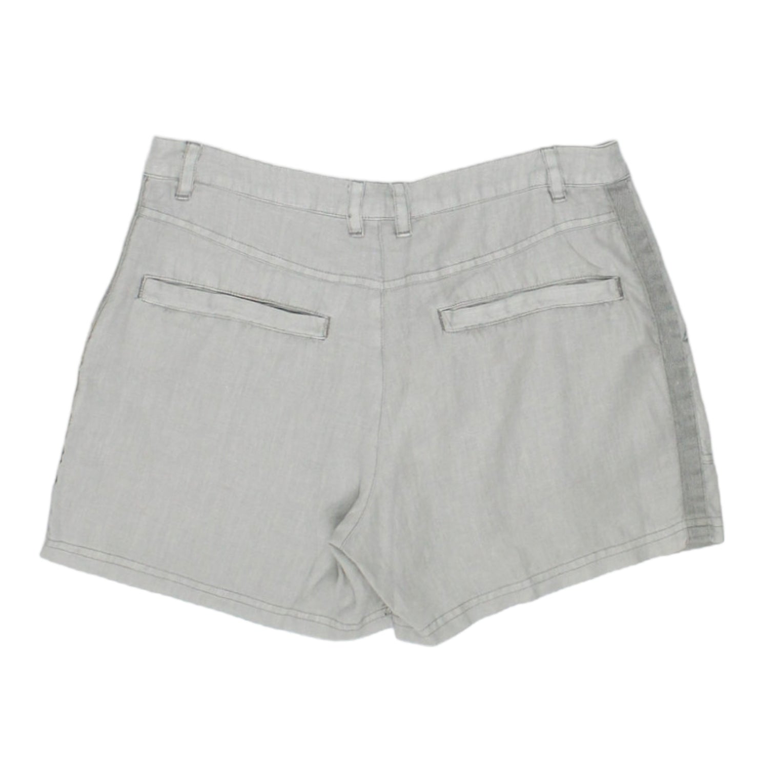 Hush Light Grey Washed Linen Shorts