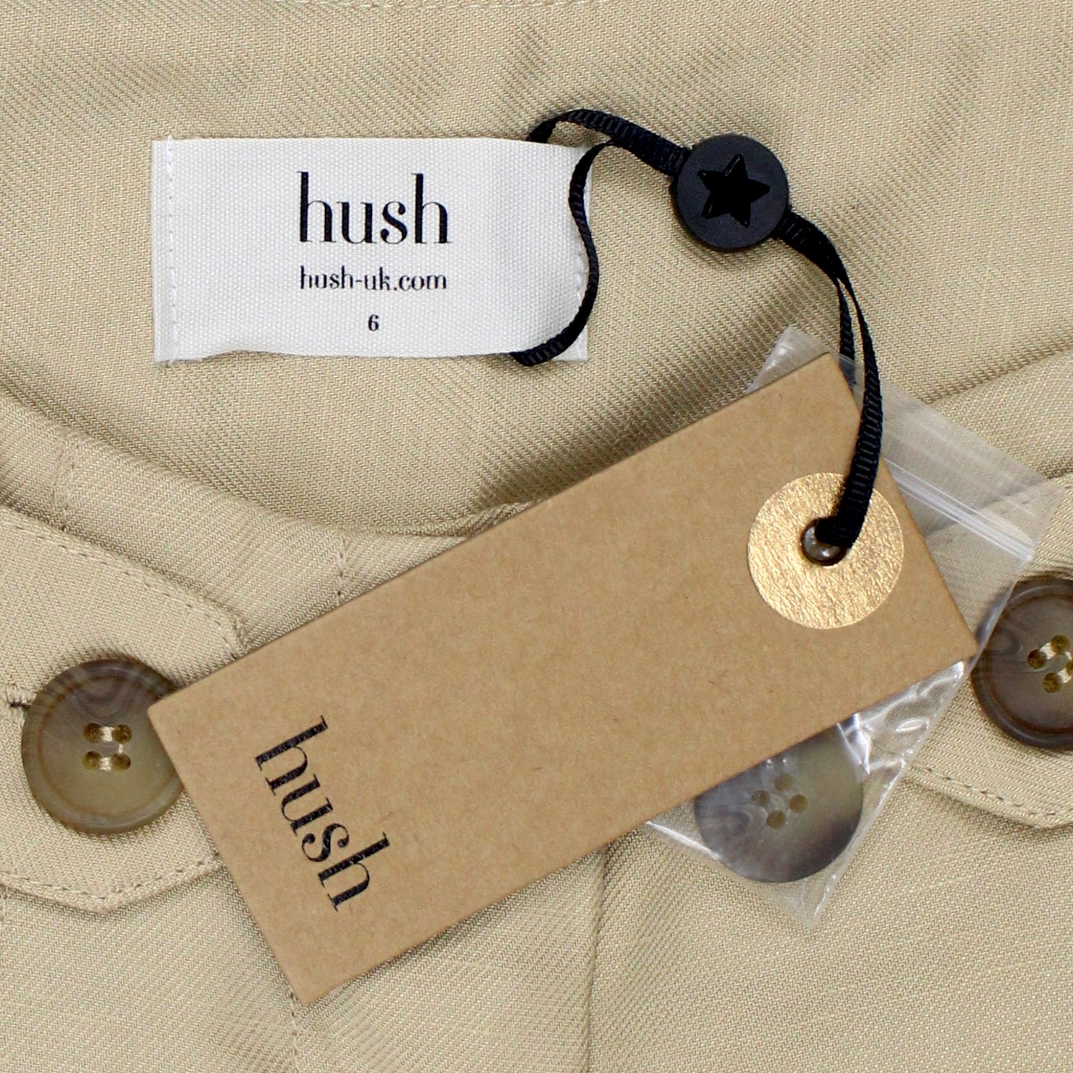 Hush Sand Linen Blend City Shorts