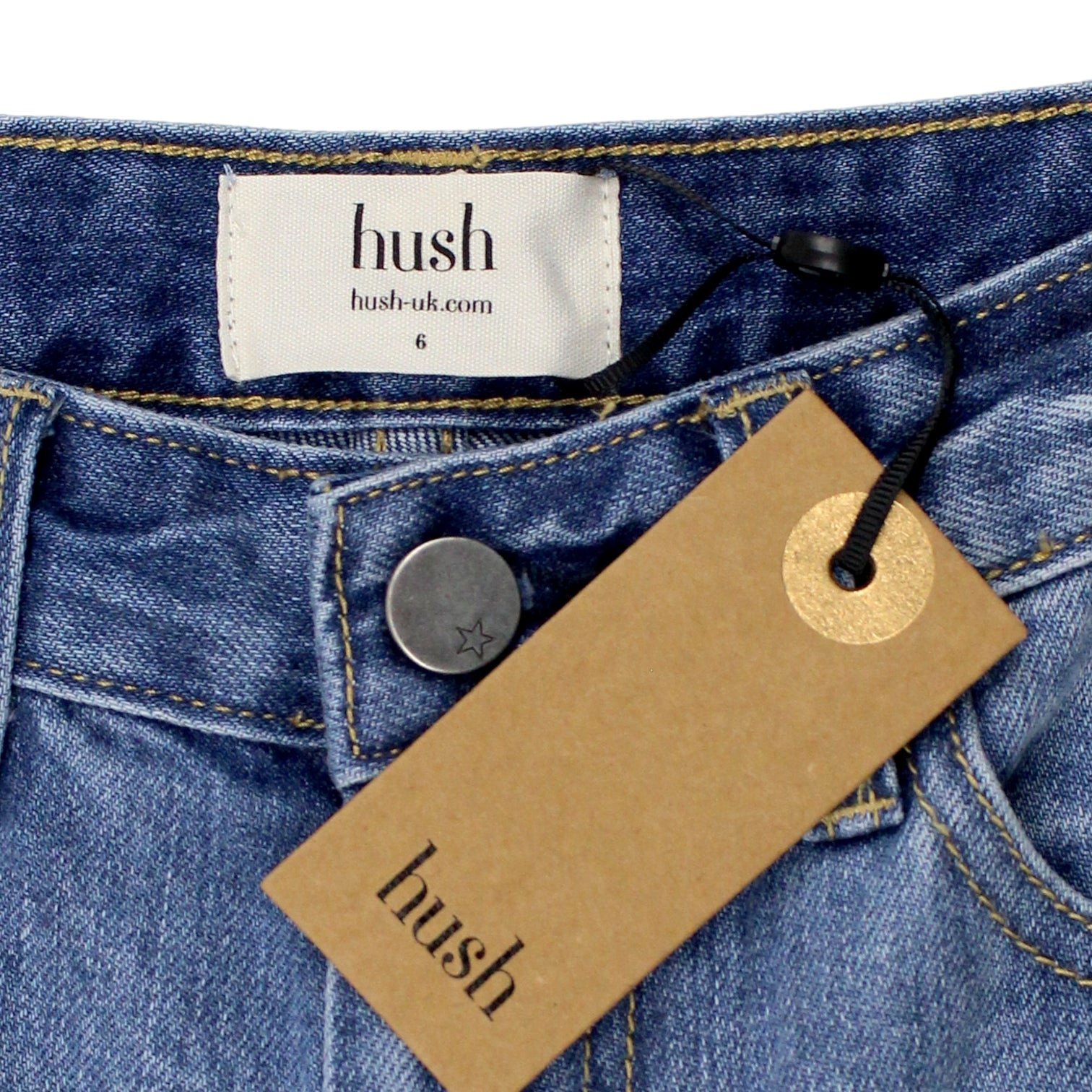 Hush Blue Denim Long Shorts