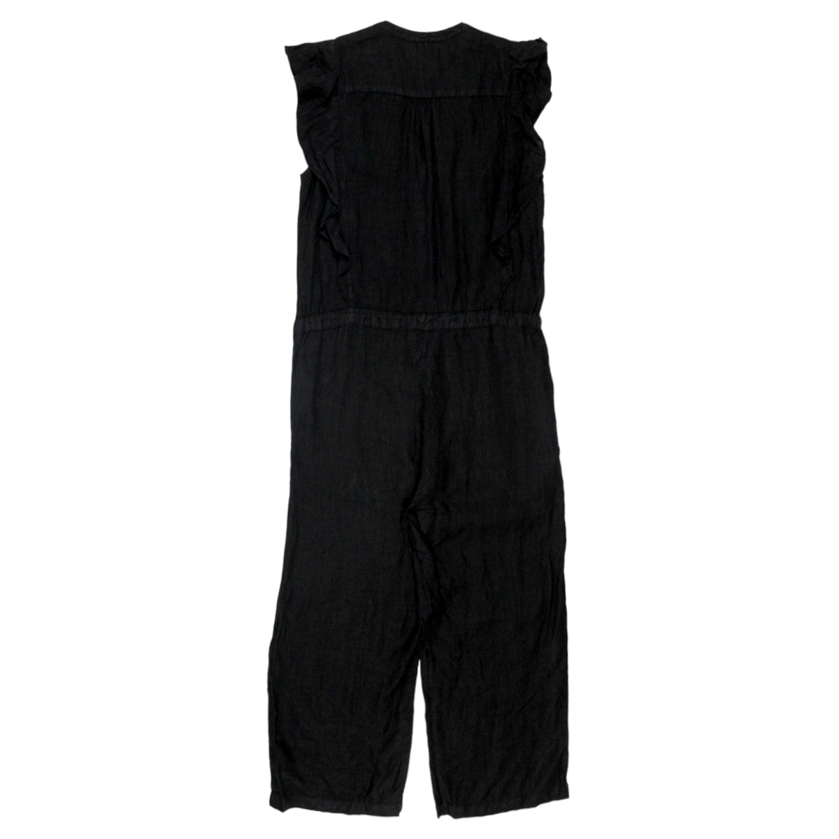 Velvet Black Linen Jumpsuit