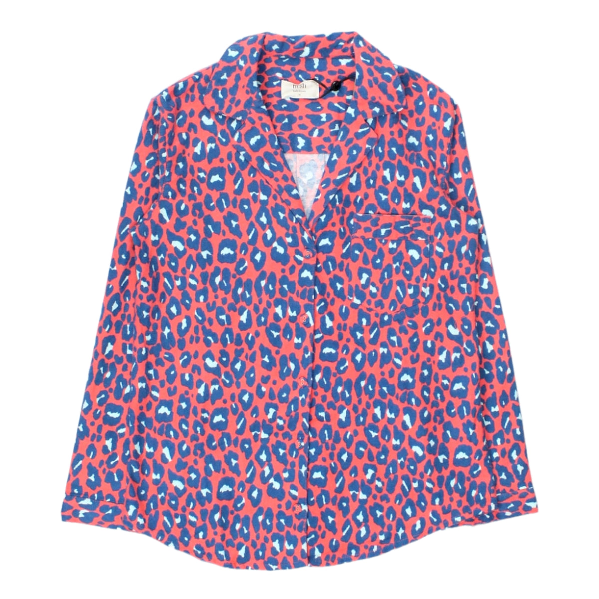 Hush Red Bright Leopard Flannel Pyjamas