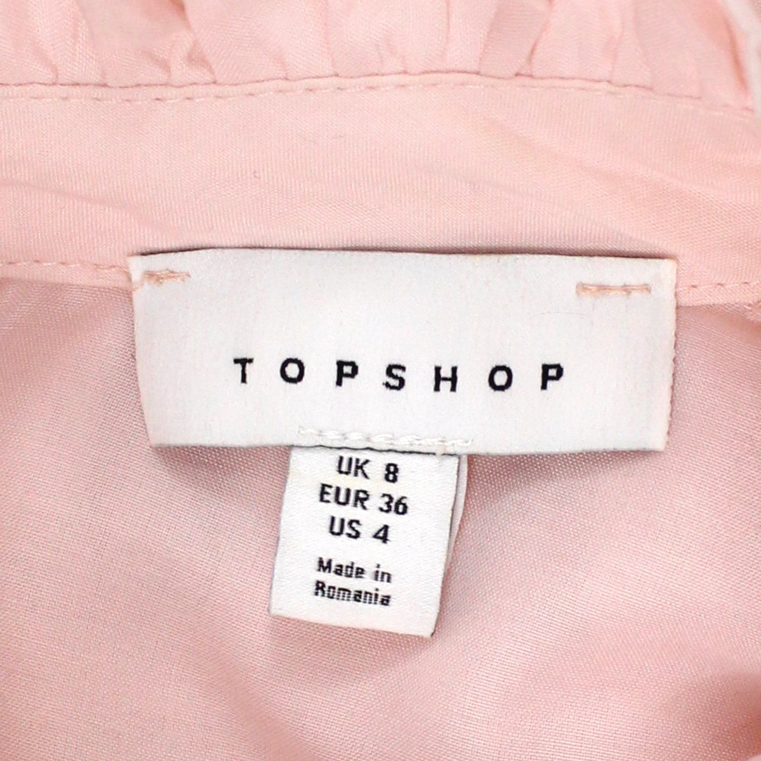 Topshop Pink Smock Style Blouse