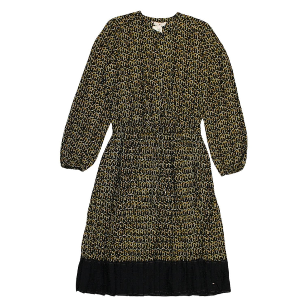 Tommy Hilfiger Black Yellow Patterned Dress
