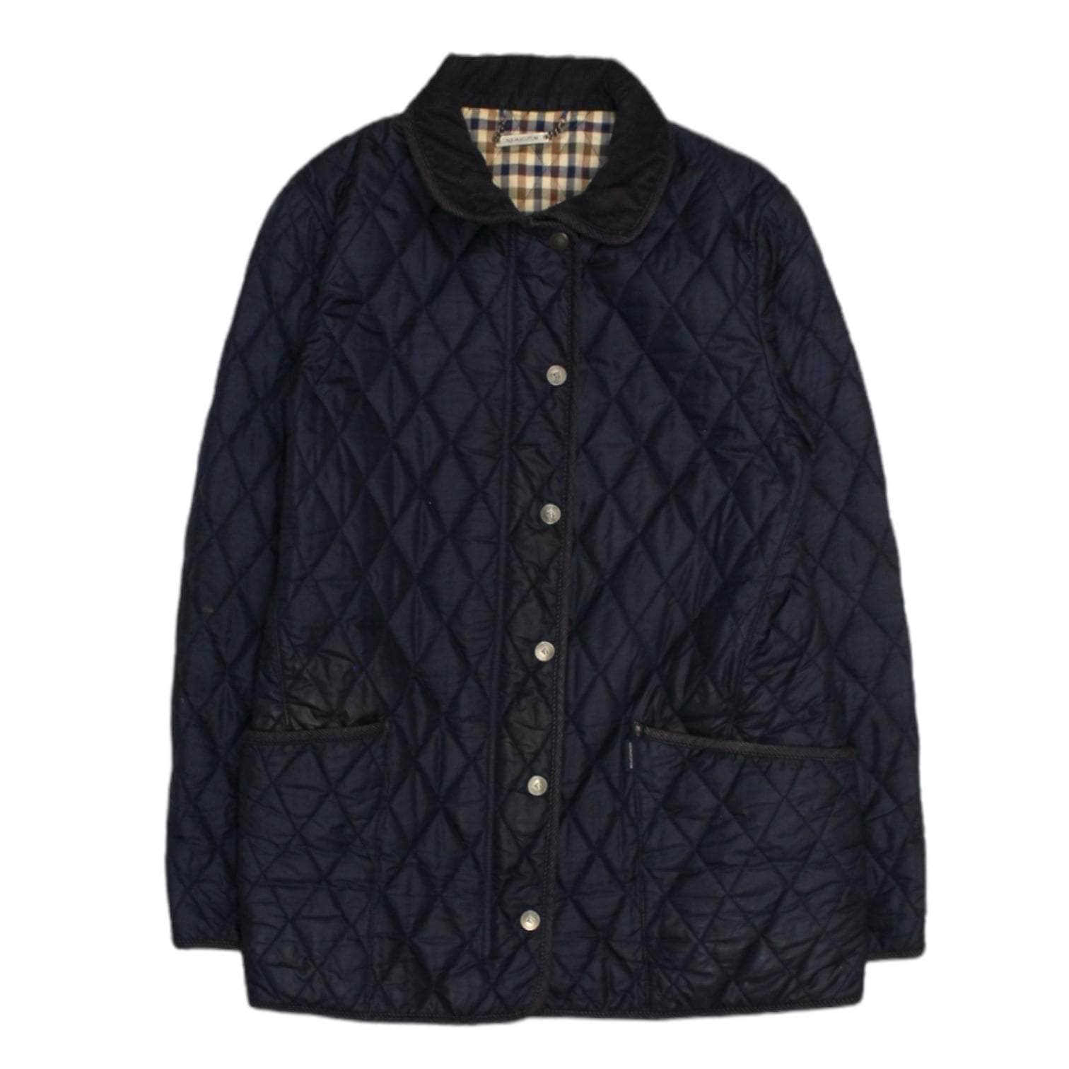 Aquascutum Navy Blue Quilted Jacket