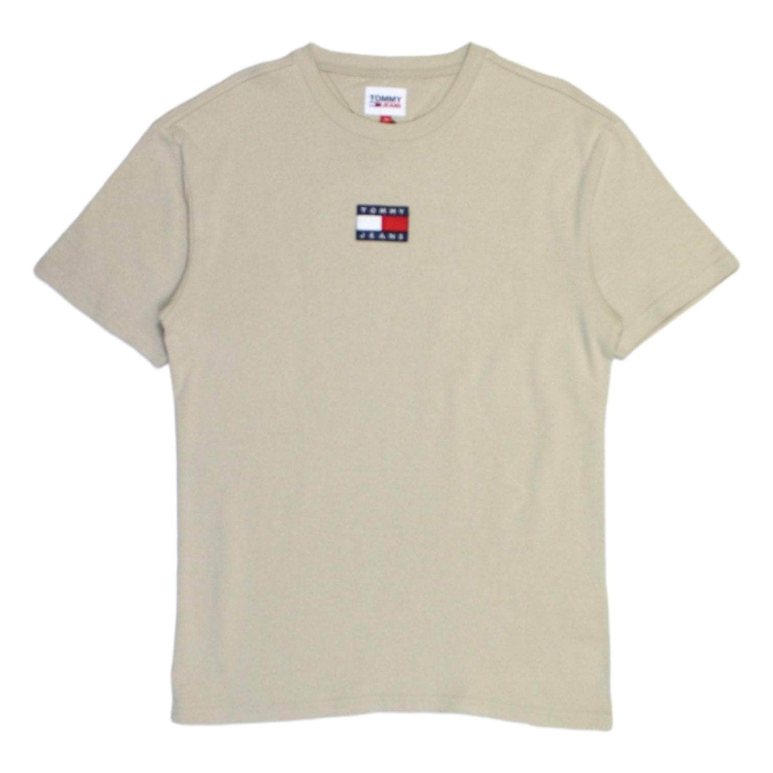 Tommy Hilfiger Logo Beige Crew Neck T Shirt