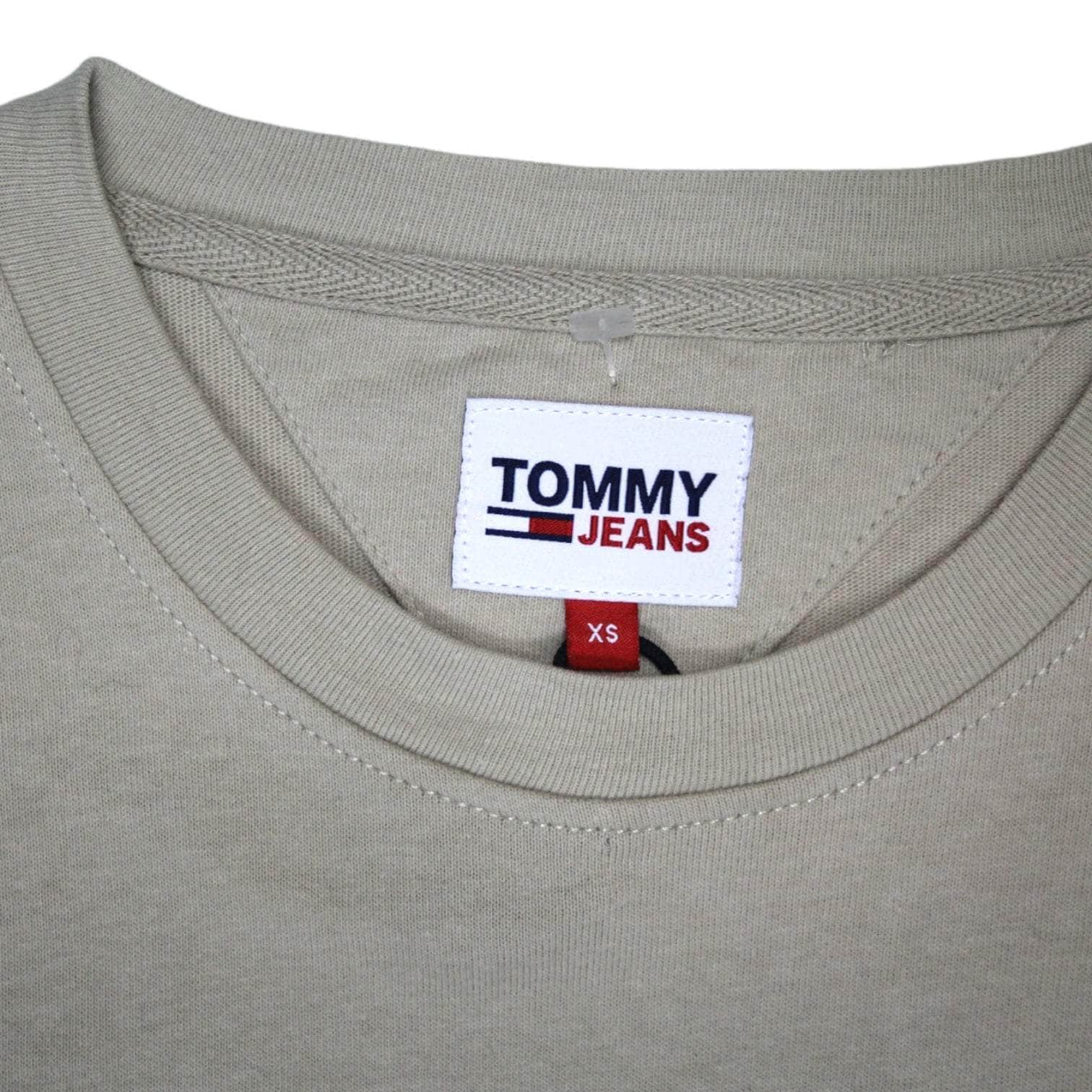 Tommy Hilfiger Logo Beige Crew Neck T Shirt