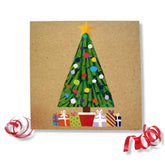 Colourful Presents Under The Tree Christmas Cards - Pack of 10