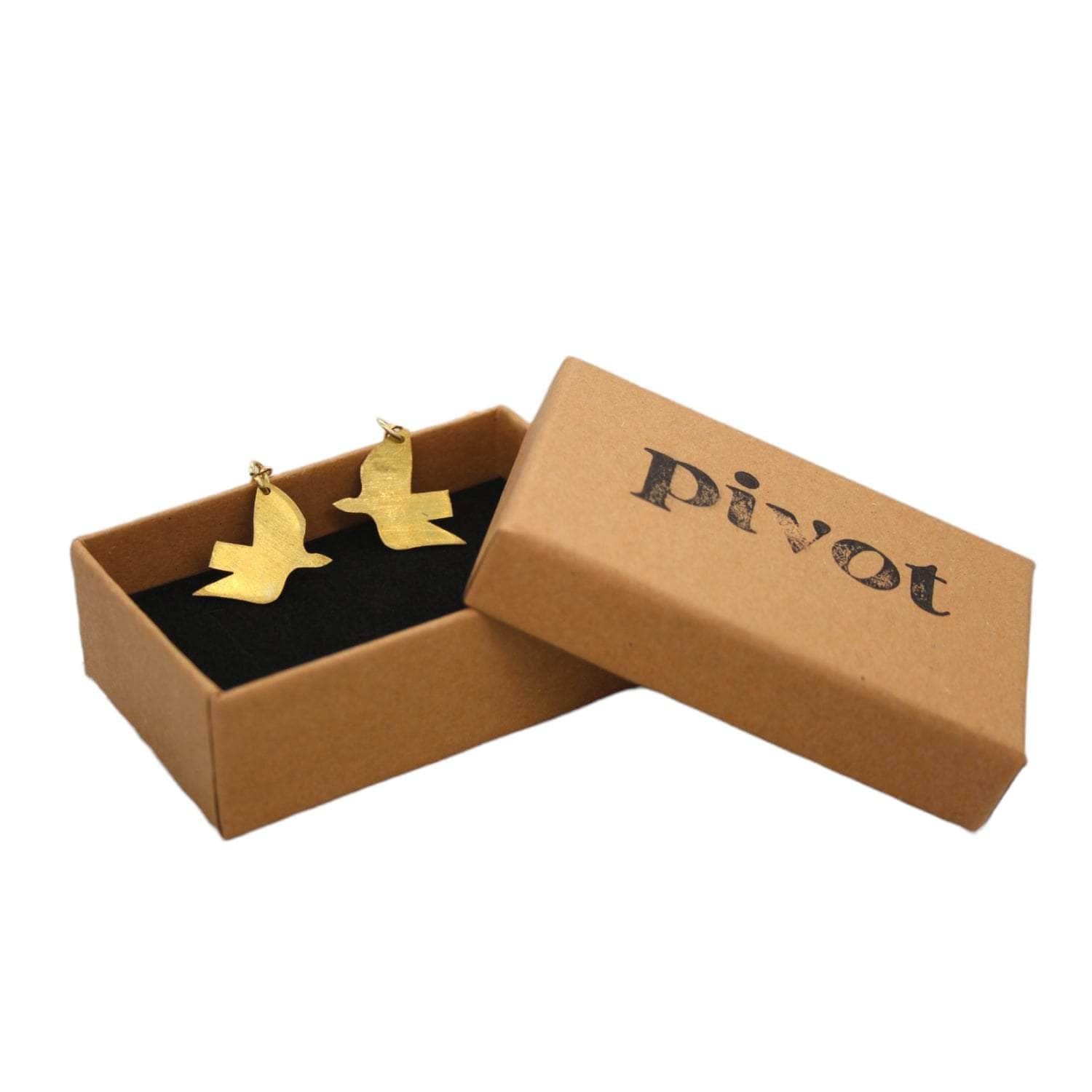 Brass Dove Earrings By Pivot