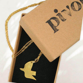 Ella's Brass Dove Necklace By Pivot