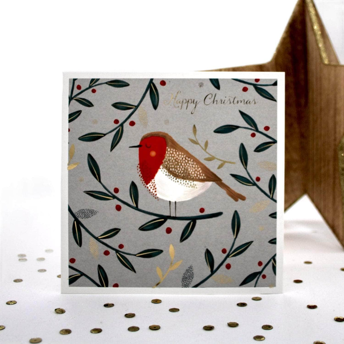 Festive Robin Christmas Cards - Pack of 10