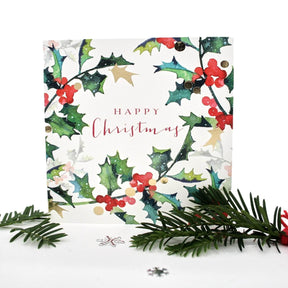 Holly Christmas Cards - Pack of 10