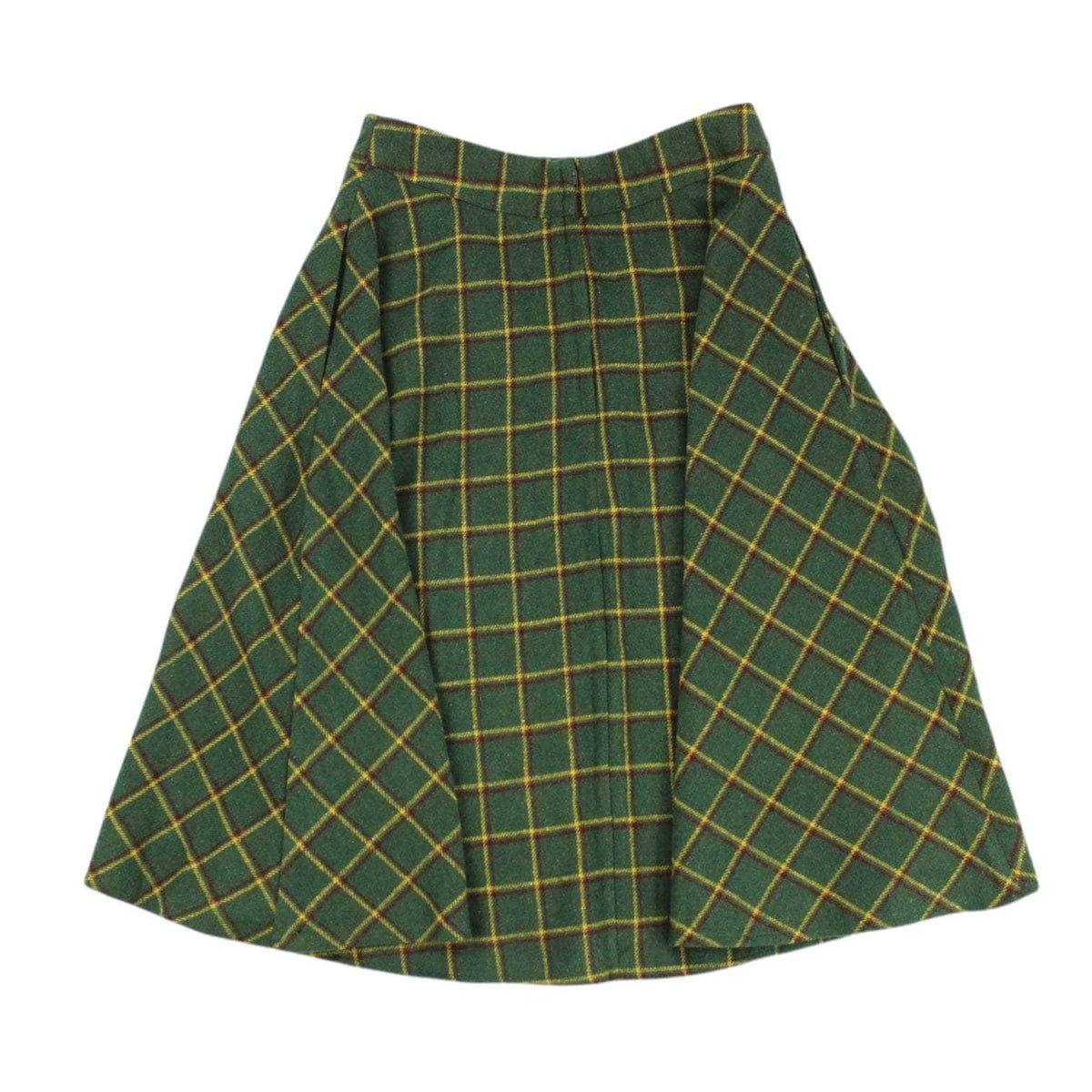 Banned Retro Green Checked Swing Skirt