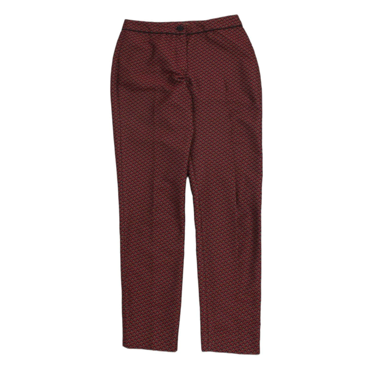Jigsaw Red Patterned Cigarette Trousers