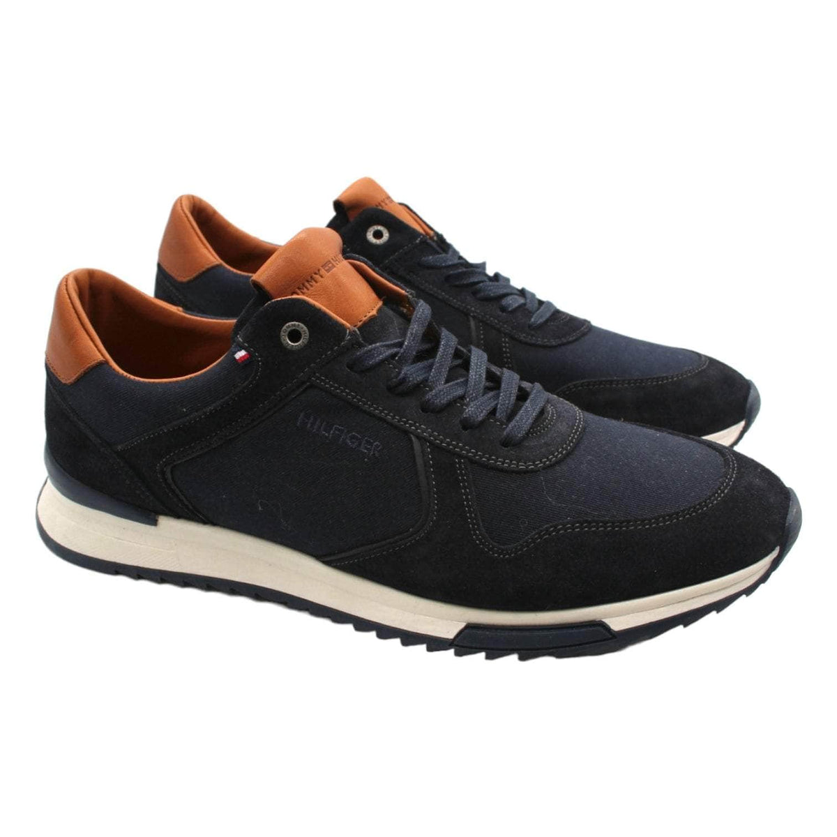 Tommy Hilfiger Navy Logo Trainers Shop from Crisis Online