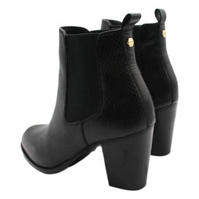 Carvela Black Leather Heeled Ankle Boots