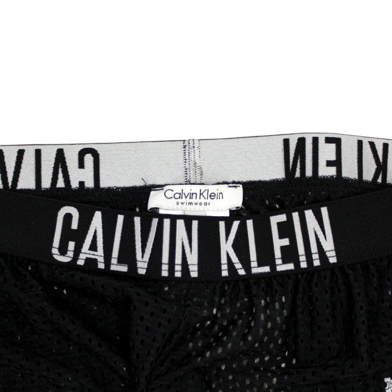 Calvin Klein Black & Silver Mesh Beach Pants