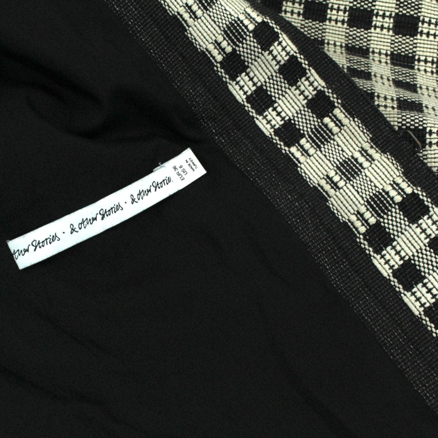 & Other Stories Black & White Check Coat