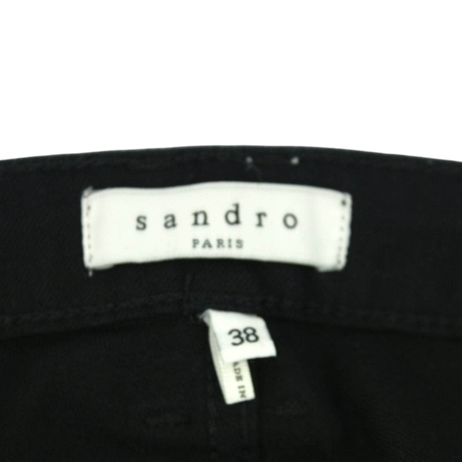Sandro Black White Paint Stripe Jeans