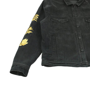 Nana Judy Grey Denim Applique Jacket