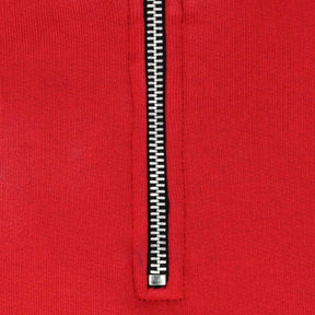 GCDS Red Half Zip Sweatshirt