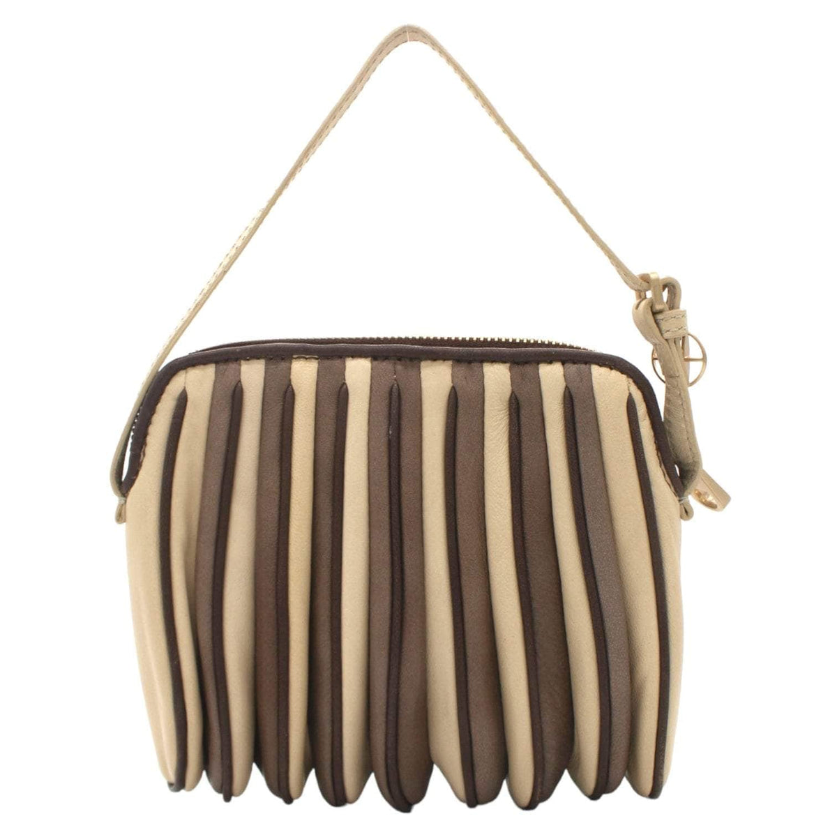 Hugo Boss Cream & Brown Concertina Mini Bag