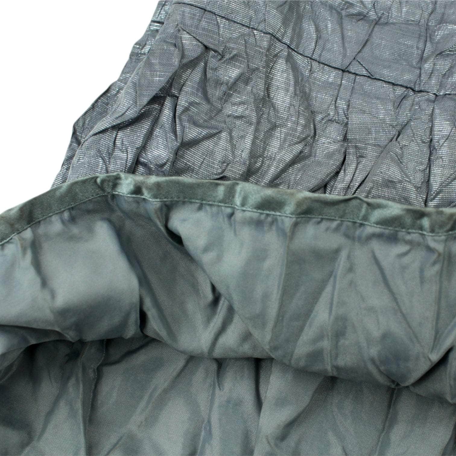 Issey Miyake Metallic Grey Textured Skirt