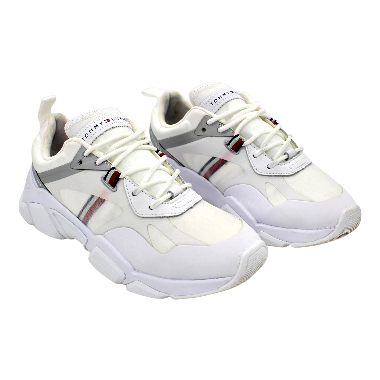 Tommy Hilfiger White Mesh Trainers