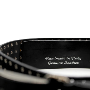 Karl Lagerfeld Black Suede & Eyelet Detail Belt