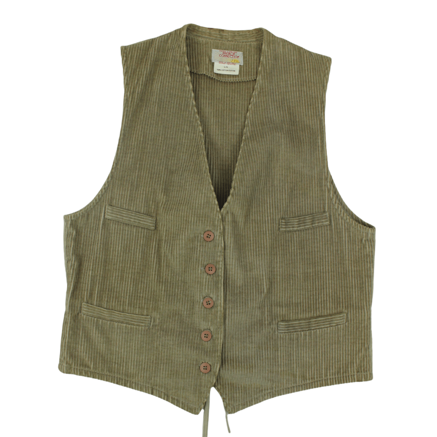 Vintage French Connection Brown Corduroy Waistcoat