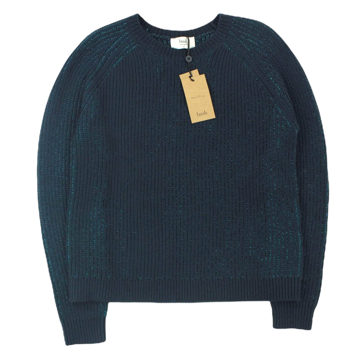 Hush Navy/Turquoise Izzie Lurex Jumper