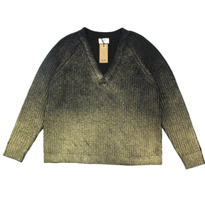 Hush Gold "Aura" V-Neck Chunky Knit Jumper