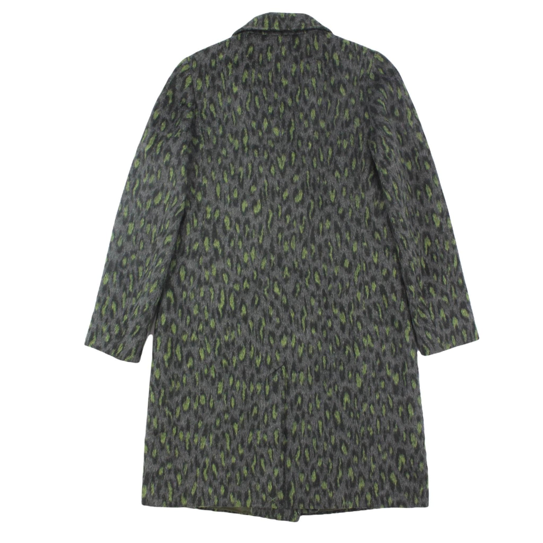 Hush Grey & Green Leopard Print Coat