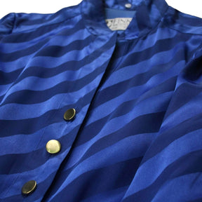 Vintage Fink Modell Blue Satin Dress