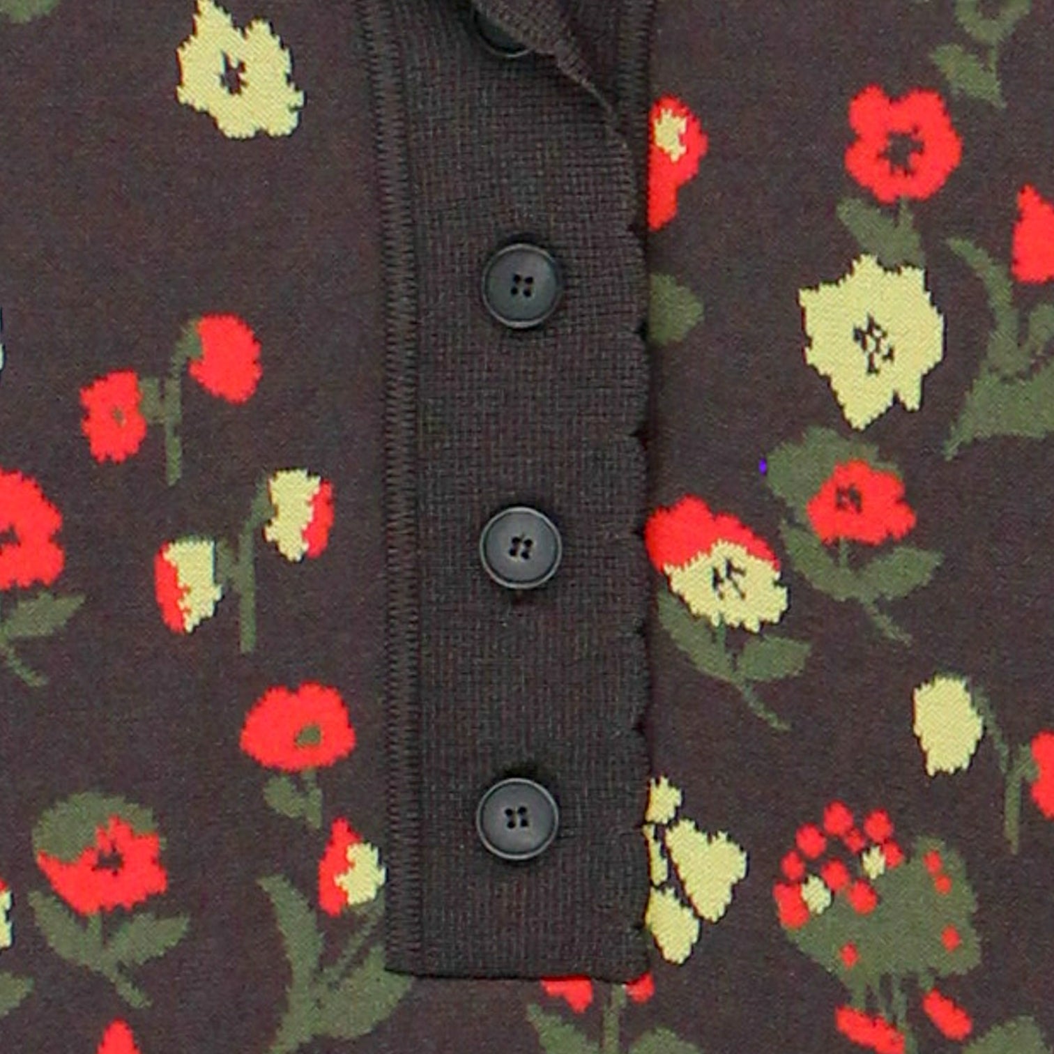 YMC Brown Floral & Check Gordon Top