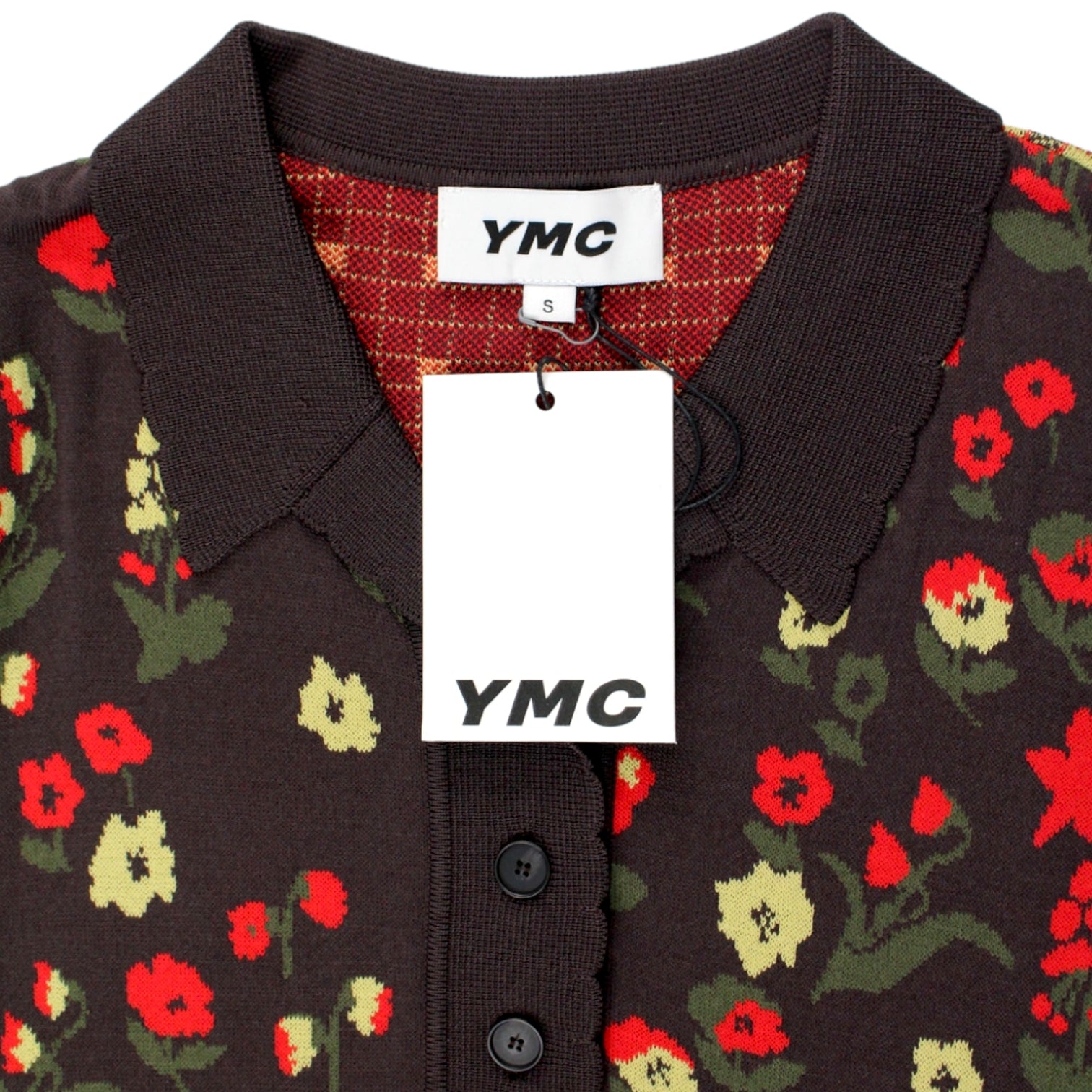 YMC Brown Floral & Check Gordon Top