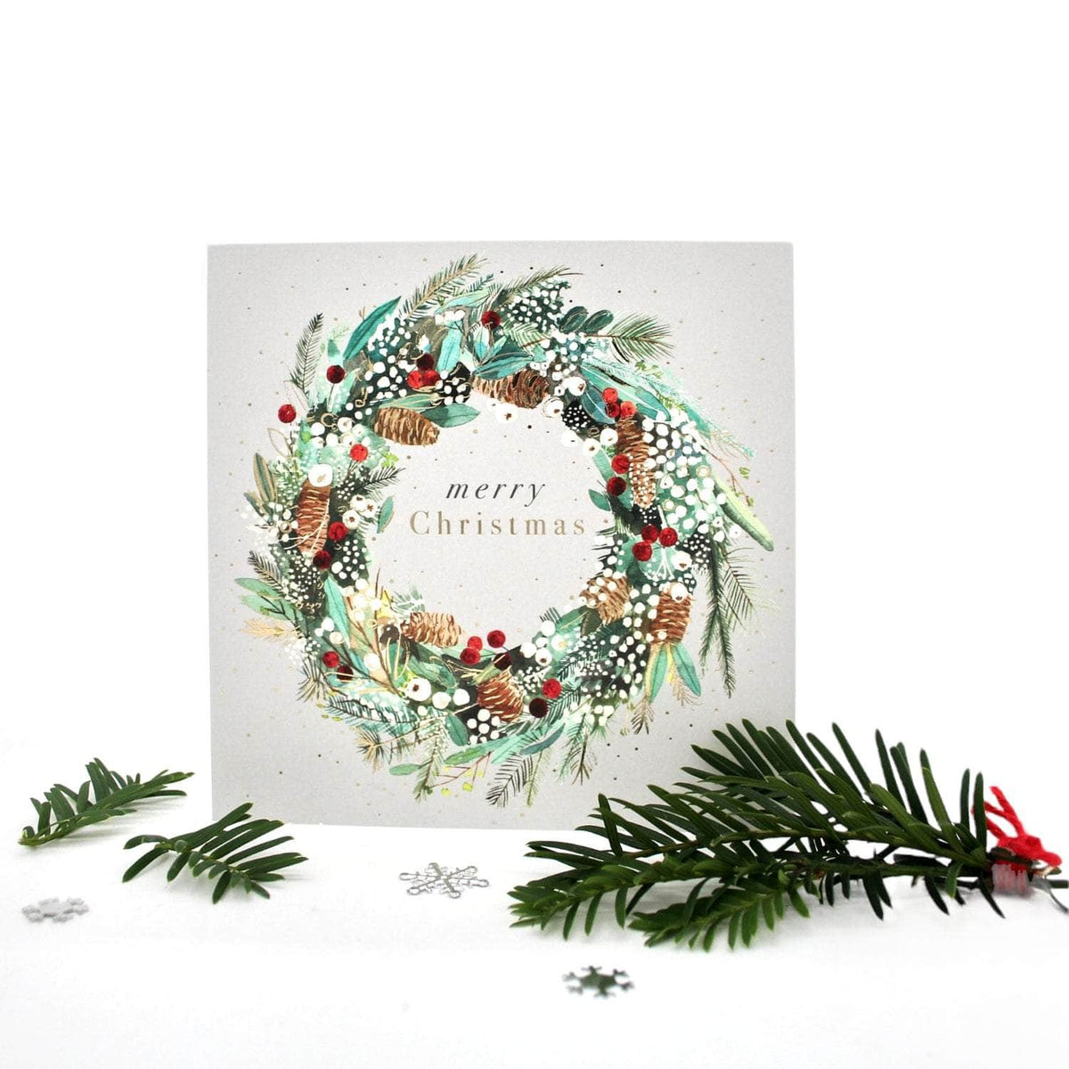 Christmas Wreath Christmas Cards - Pack of 10