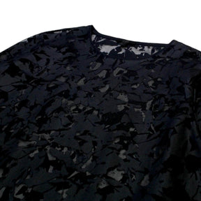 COS Black Abstract Devore Top