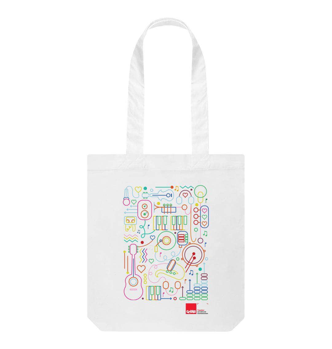 White Play That Funky Music Tote Bag
