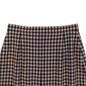 Aquascutum High Waist Checked Skirt