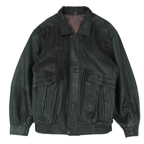 Vintage Turn Tannery Black Leather Jacket