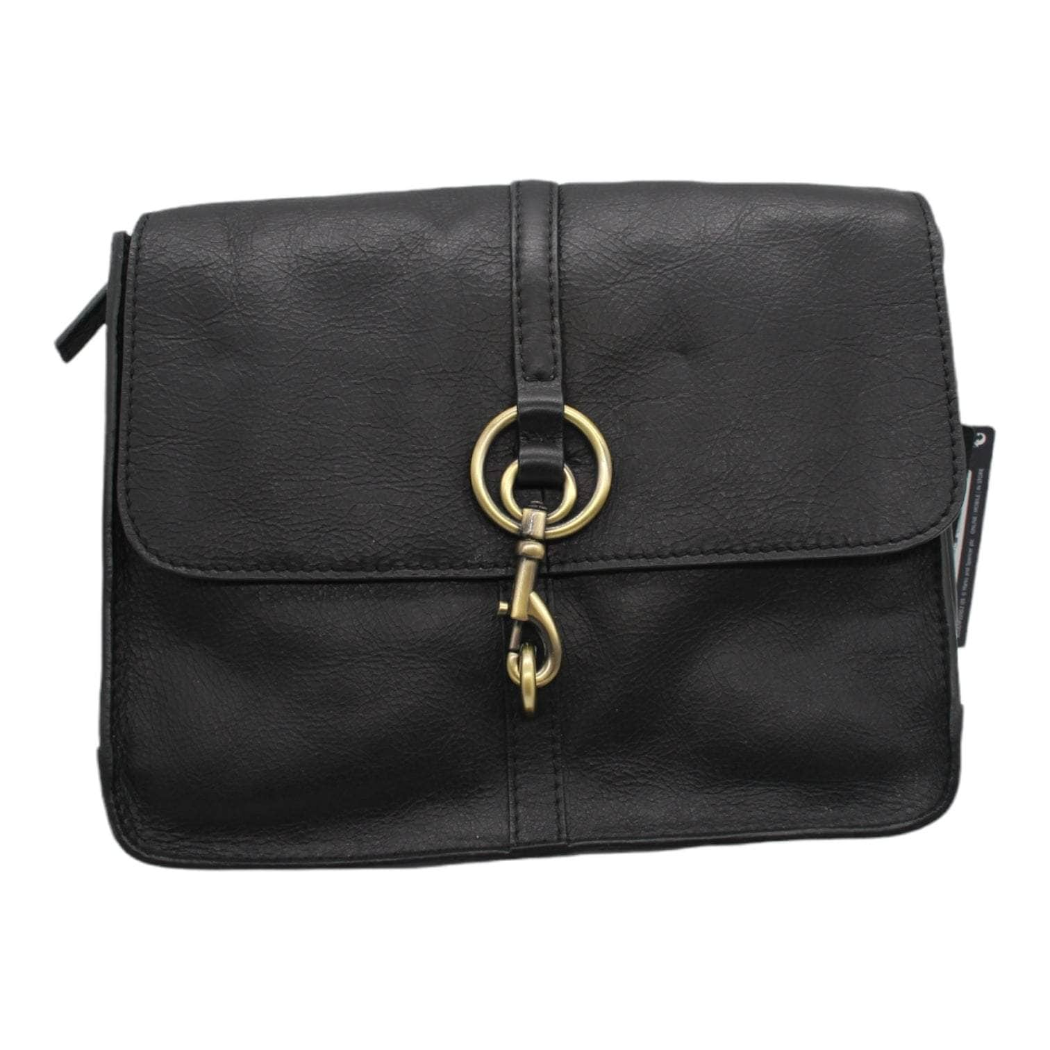 M&S Black Leather Cross Body Bag