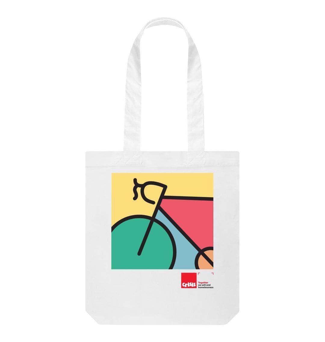 White Cycle for Crisis Tote Bag