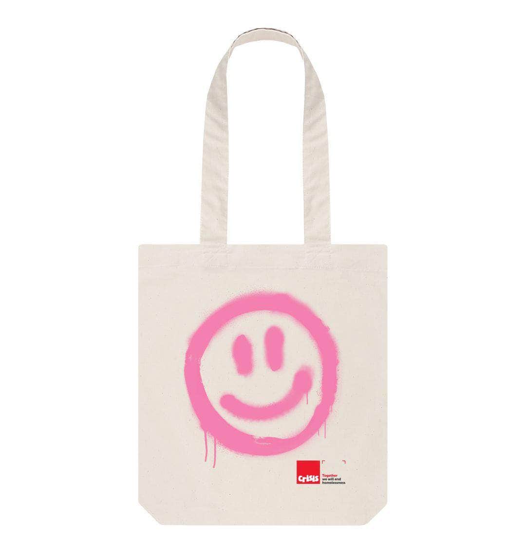 Natural Smiley Face Tote Bag