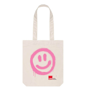 Natural Smiley Face Tote Bag