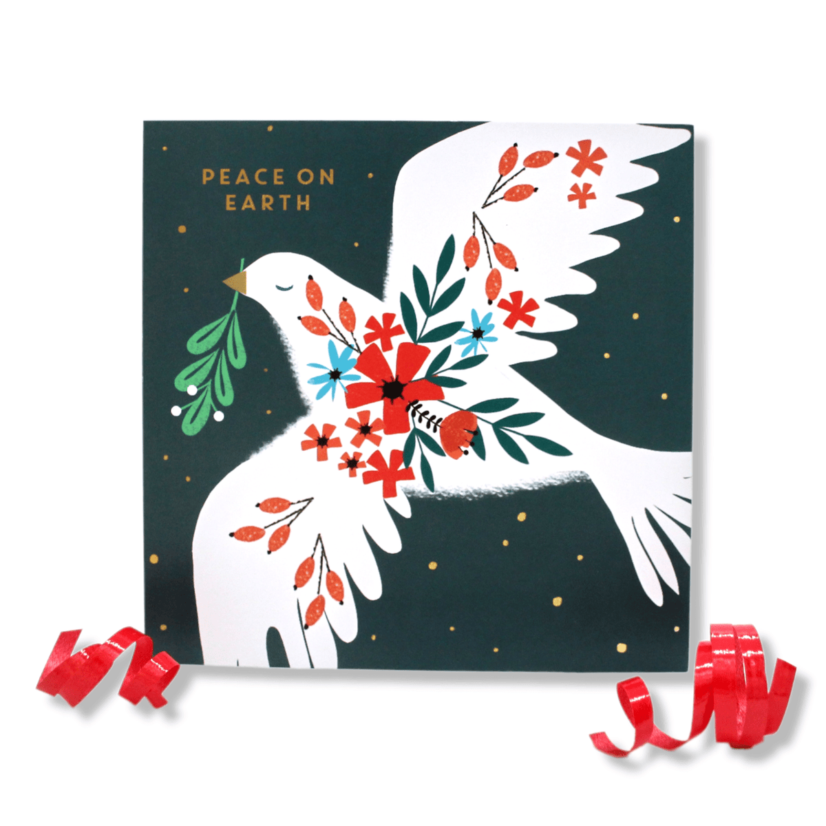 Floral Dove Christmas Cards - Pack of 10