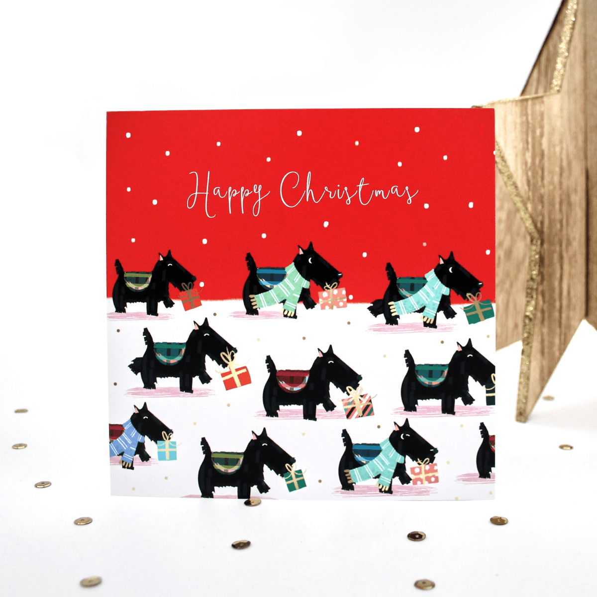 Walking Scotties Christmas Cards - Pack of 10