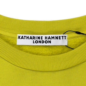 Katherine Hamnett Acid Green Evil Grows Oversized Sweatshirt