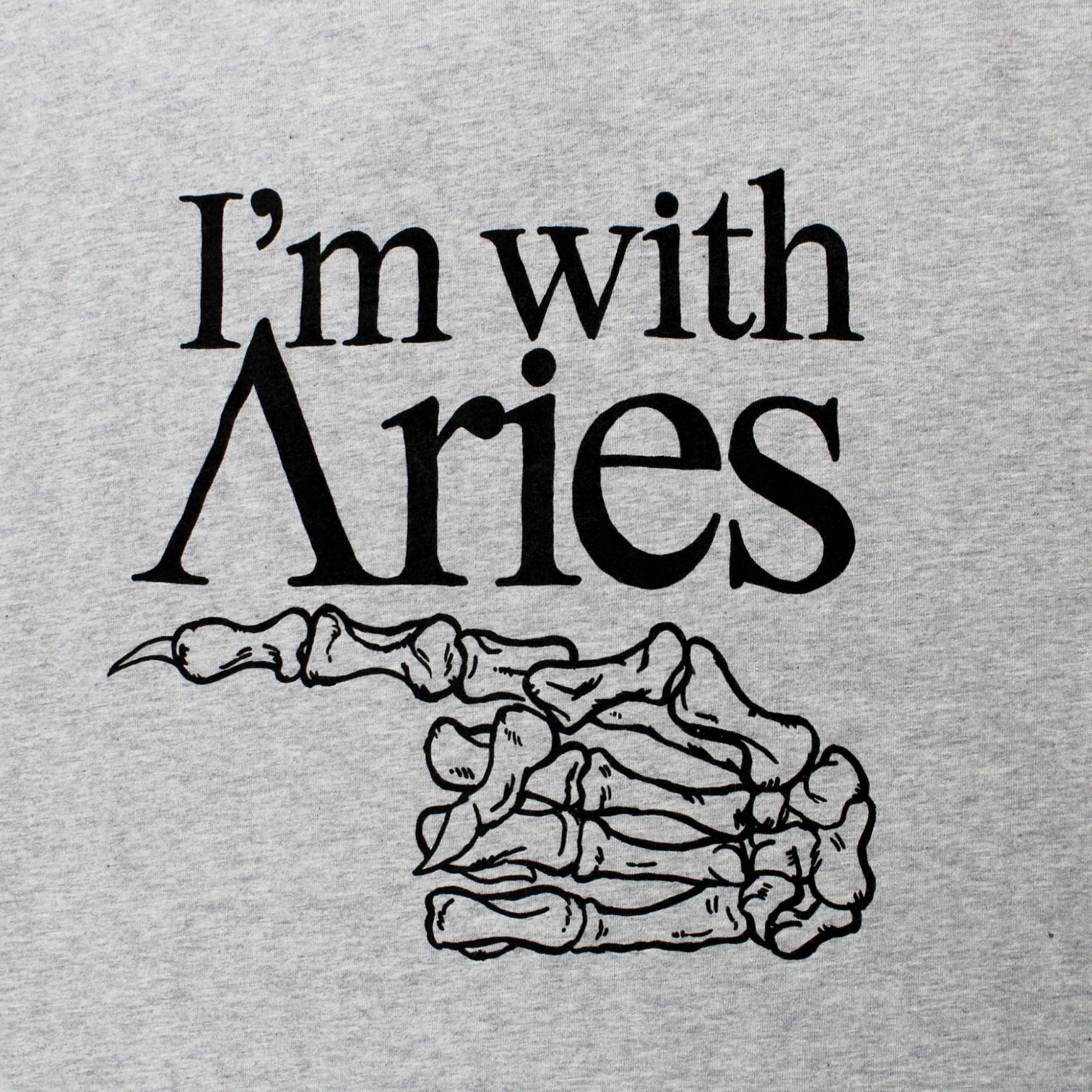 Aries Grey I'M WITH ARIES T-Shirt