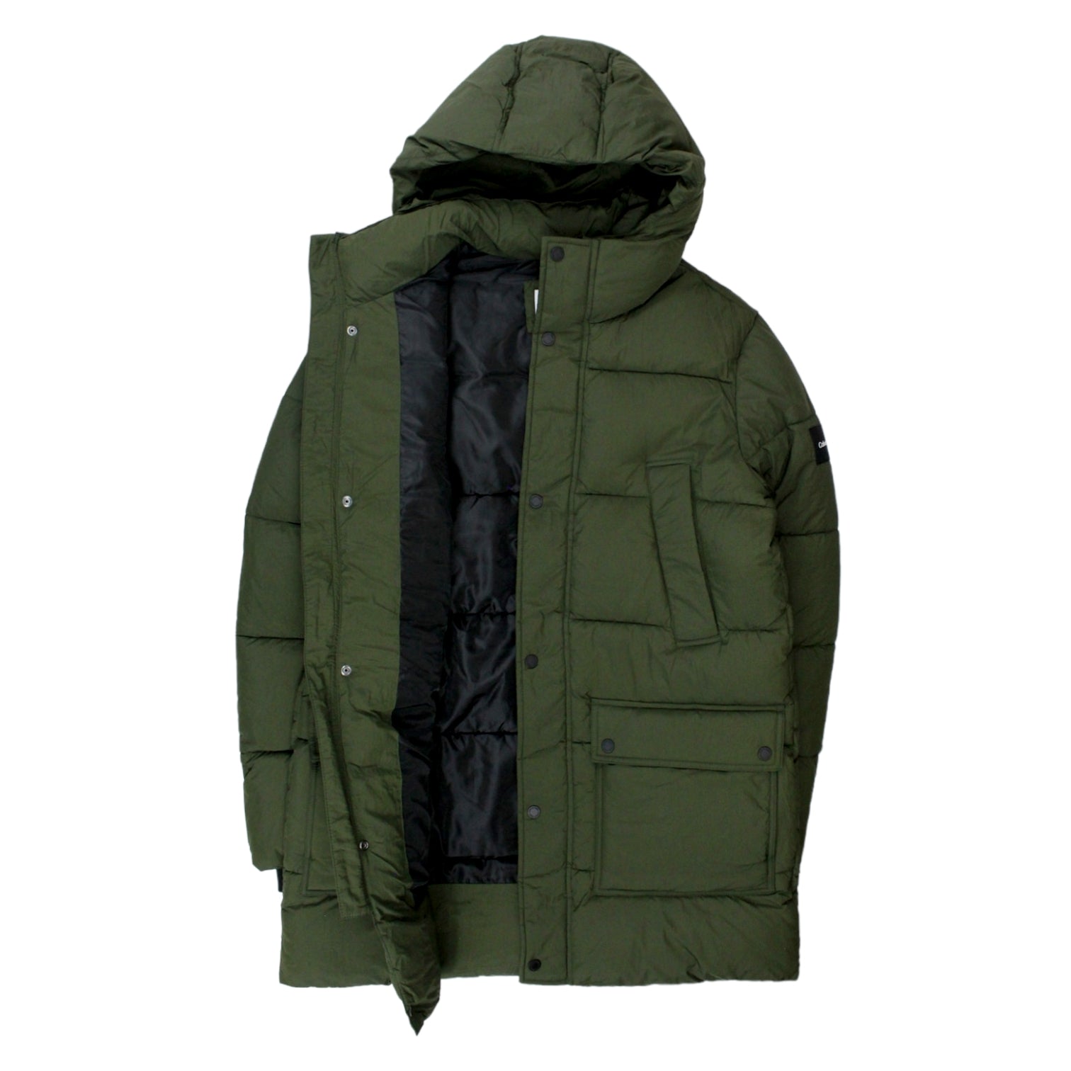 Calvin Klein Olive Crinkle Puffer