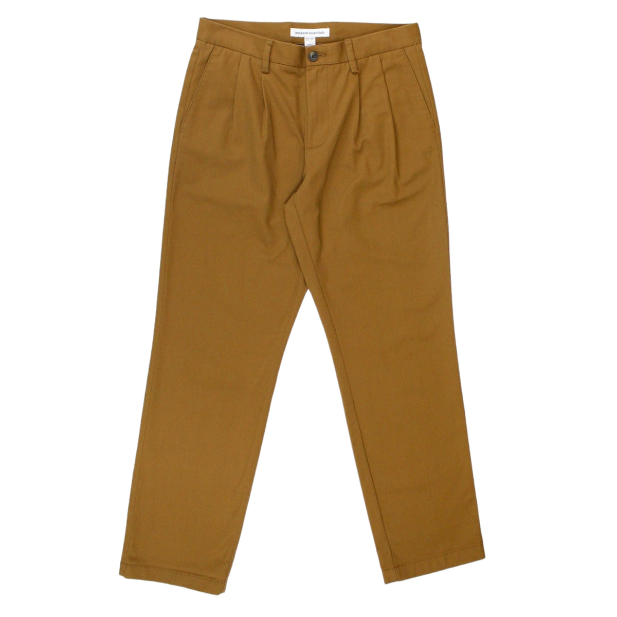 Amazon Essentials Brown Pleated Trousers